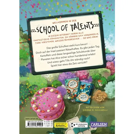 Carlsen Verlag School of Talents 4: Vierte Stunde: Schulfest im Schneckentempo!
