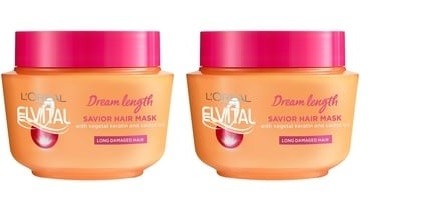 L'Oréal Paris - 2 x ElvitalDream Length Savior Hair Mask 300 ml - Hårkur