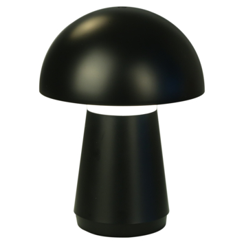 Tafellamp Mush draadloos LED 3W USB oplaadbaar, zwart