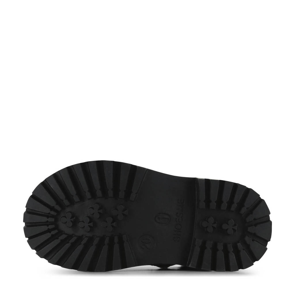 Shoesme leren veterboots zwart