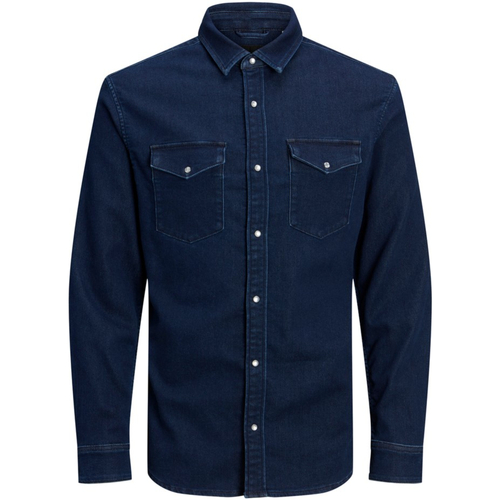 Jack & Jones - 12223970 JJIETHAN JJSHIRT AKM 131 I.K BLUE DENIM Azul