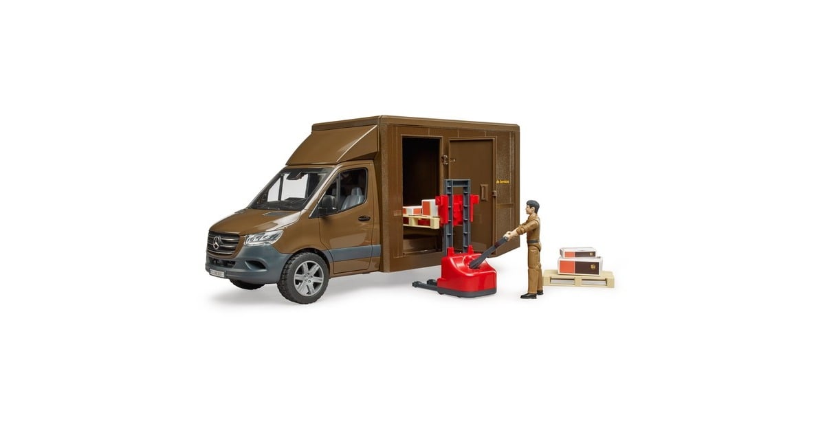 bruderMB Sprinter UPS met chauffeur en toebehoren Modelvoertuig  (02678)
