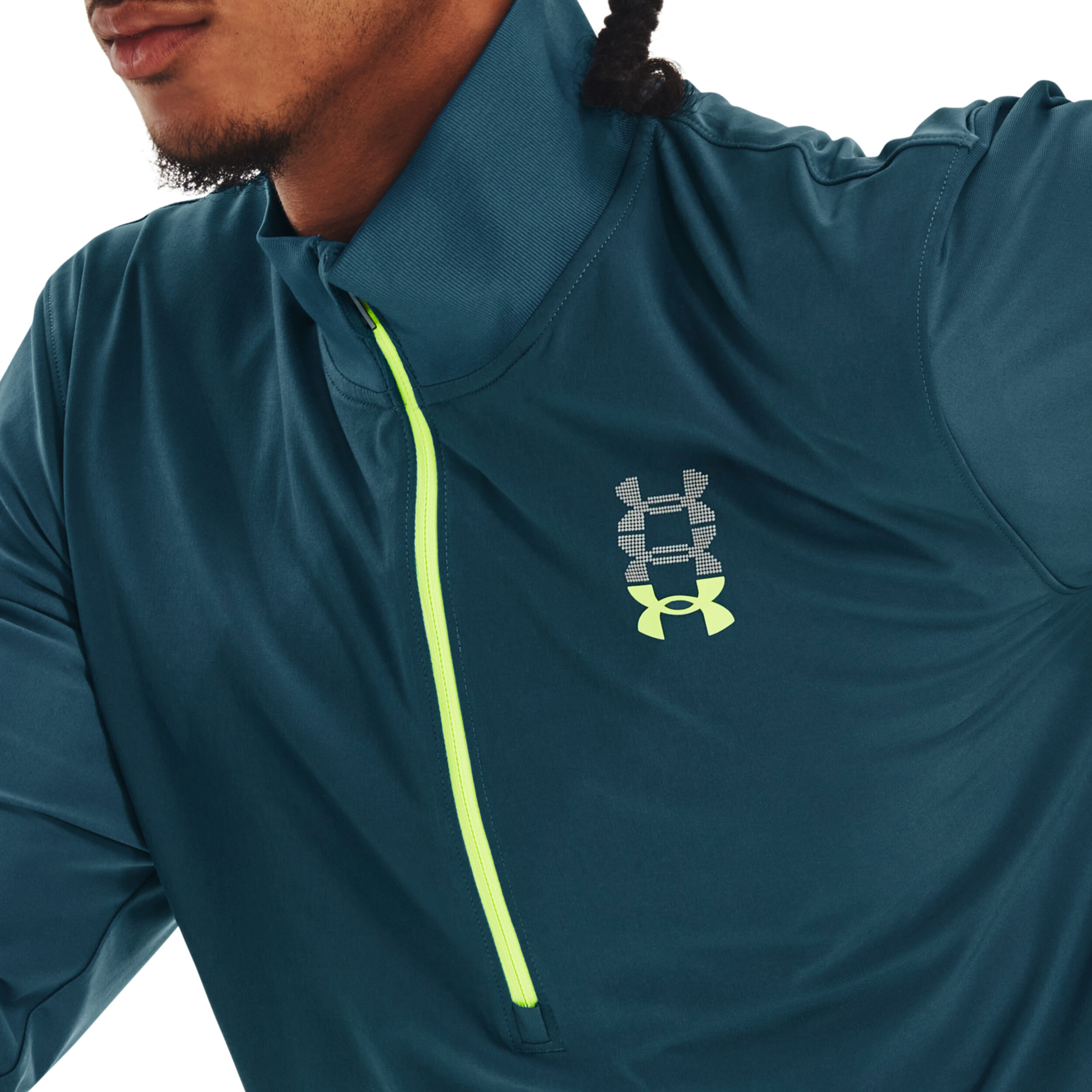 Under Armour Run Anywhere Haut Manches Longues Hommes - Bleu , Vert
