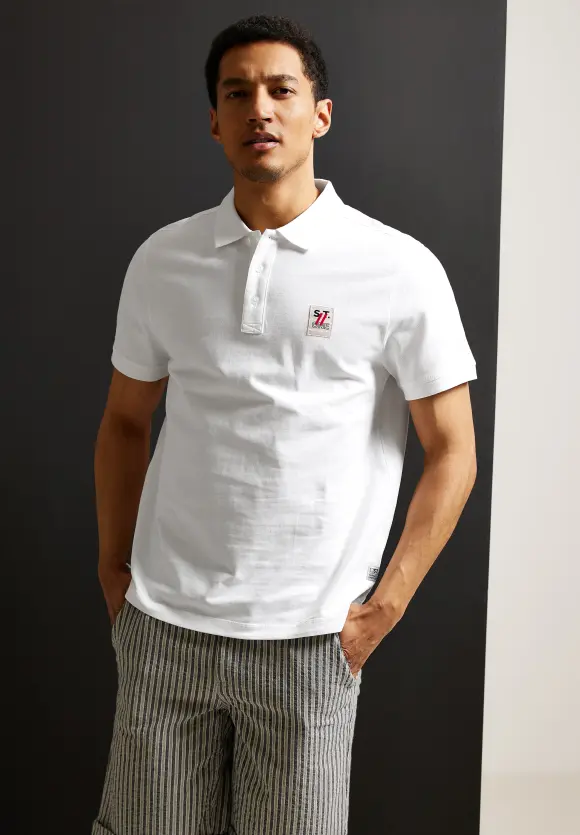 Poloshirt in Piqueé - White
