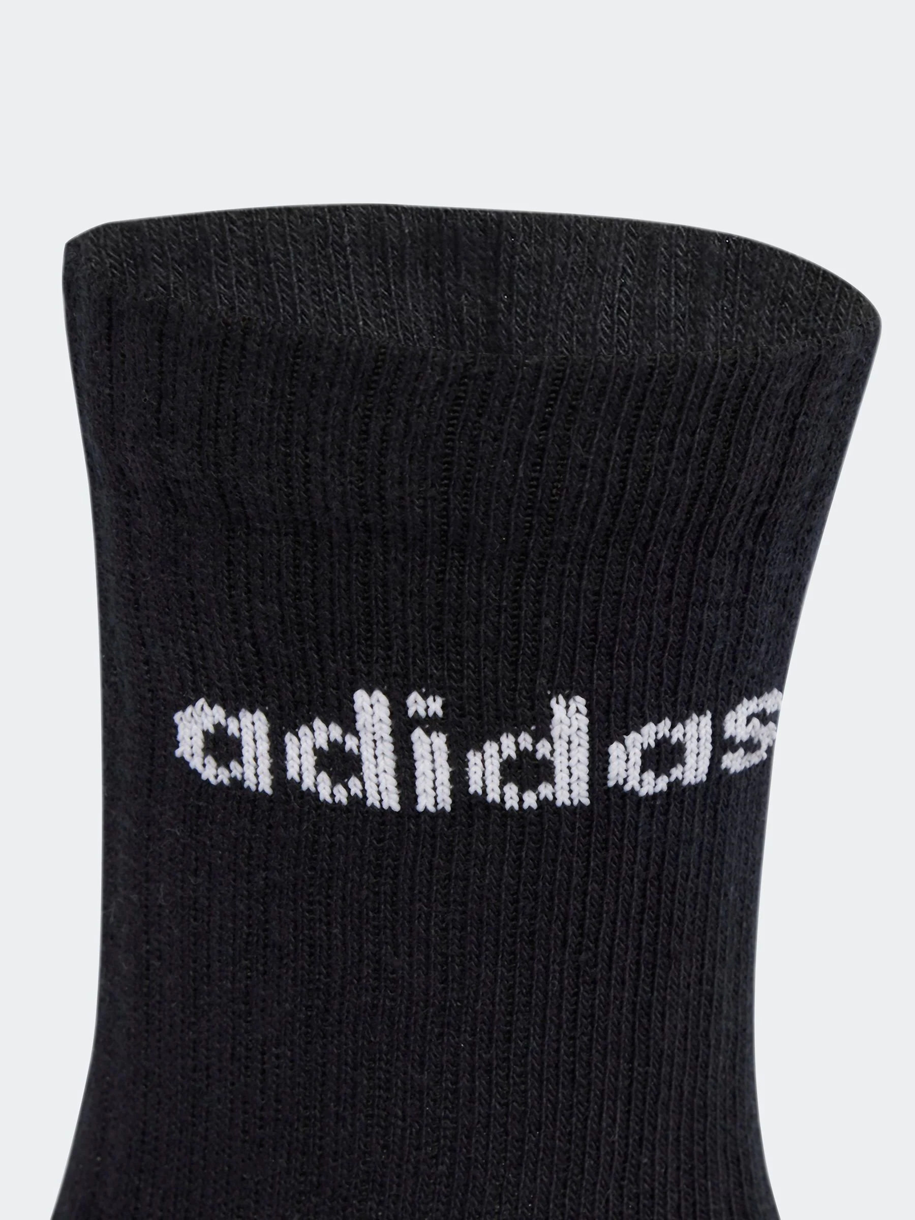 Zwart - Adidas Linear Crew Socks Cushioned Socks 6 Pack