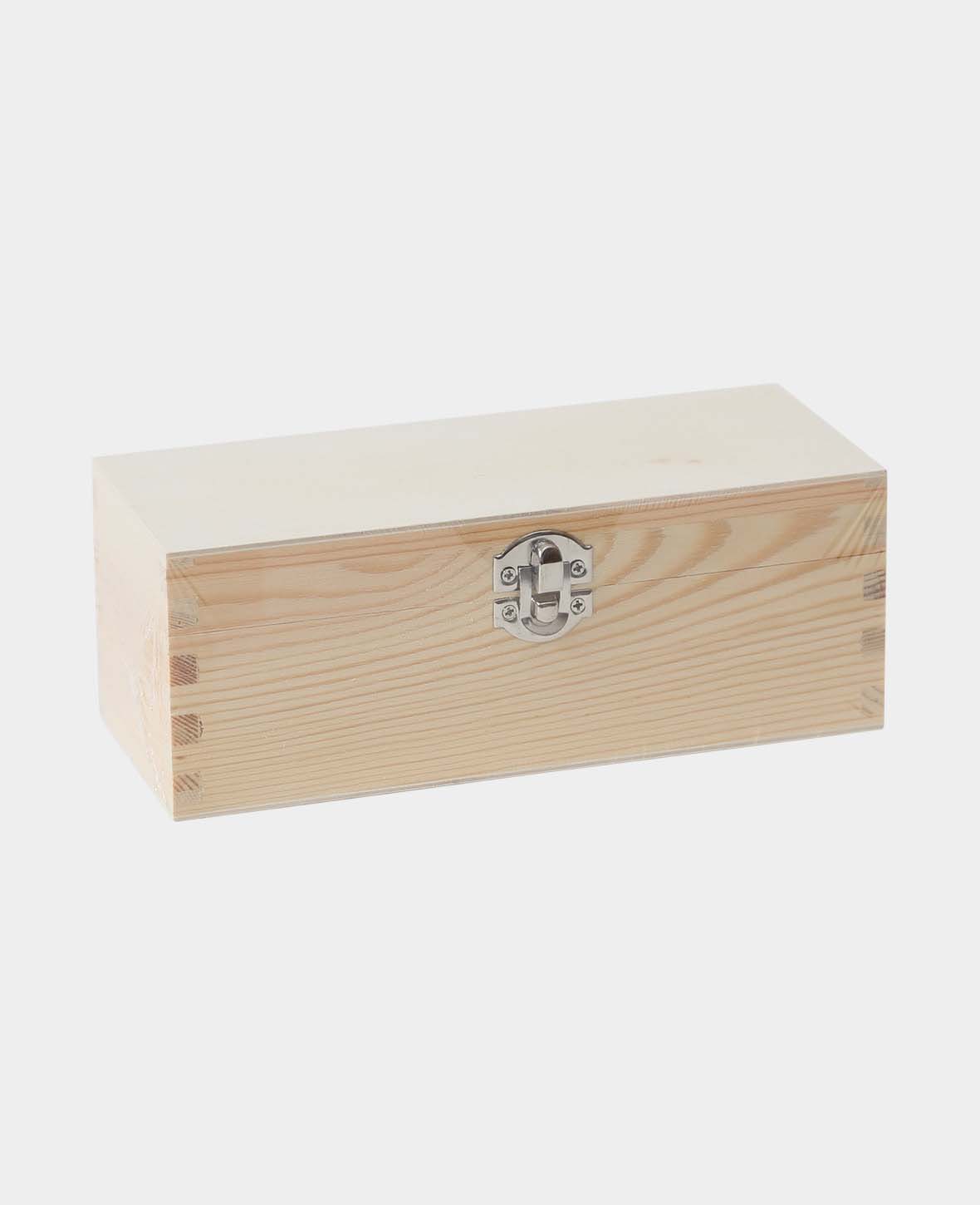 (20x8.5cm) Holzbox DIY Schatztruhe aus Kiefernholz für Schmuck - Braun