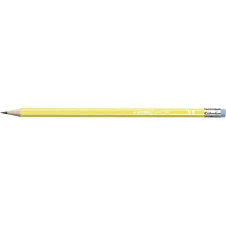 Bleistift mit Radierer - STABILO pencil 160 in gelb- Härtegrad HB - 3er Pack