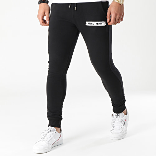 Pantalon Jogging Logo Typo Noir Blanc