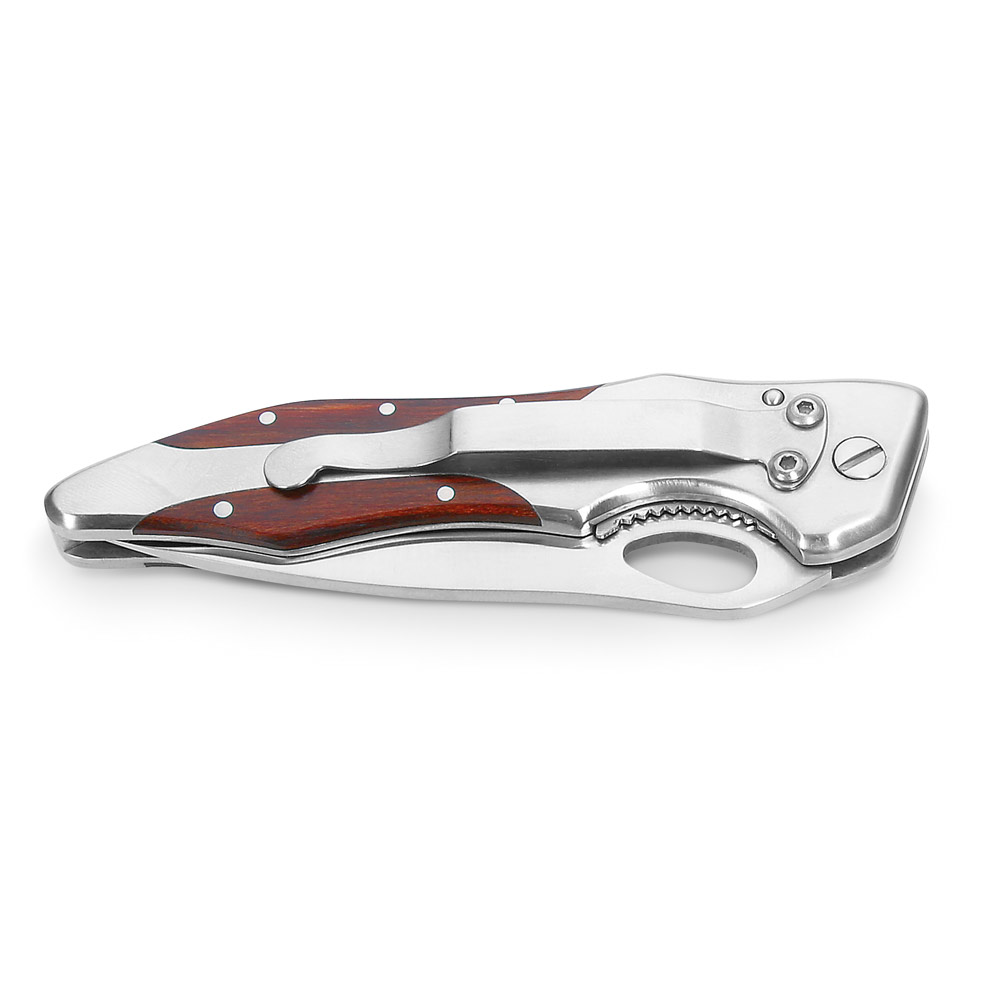 hi!dea 94030 - Canif en acier inoxydable et bois