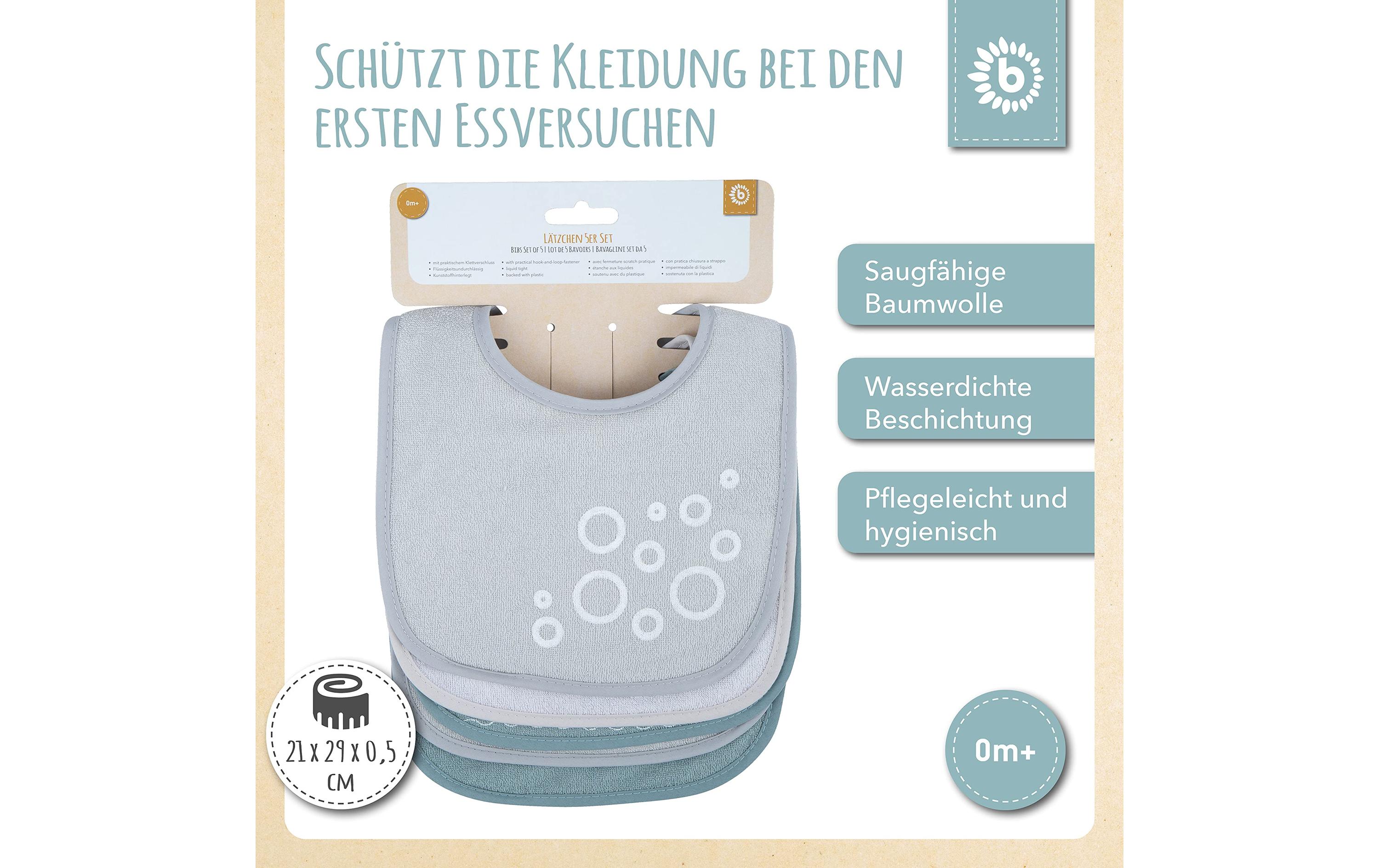 Lätzchen 5er Set, Schiefer 30 x 21 cmLätzchen-Set