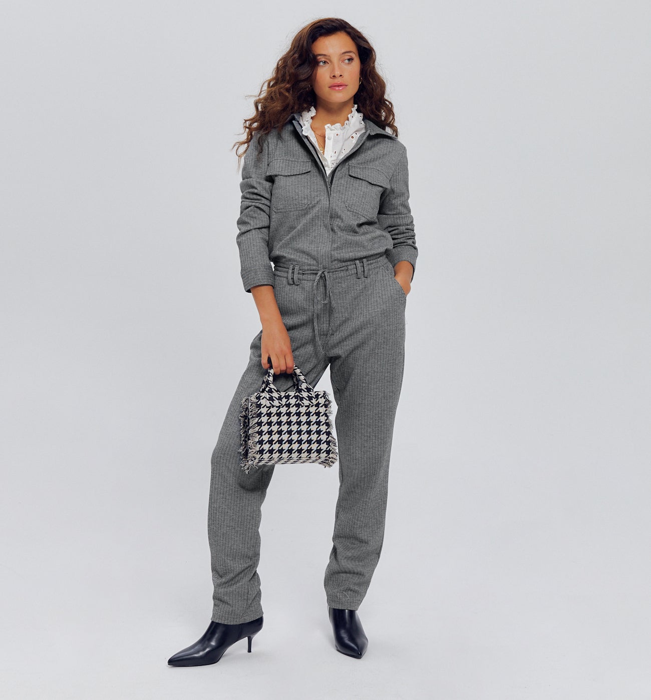 Combi-pantalon chevron Femme - Imprimé multicolore