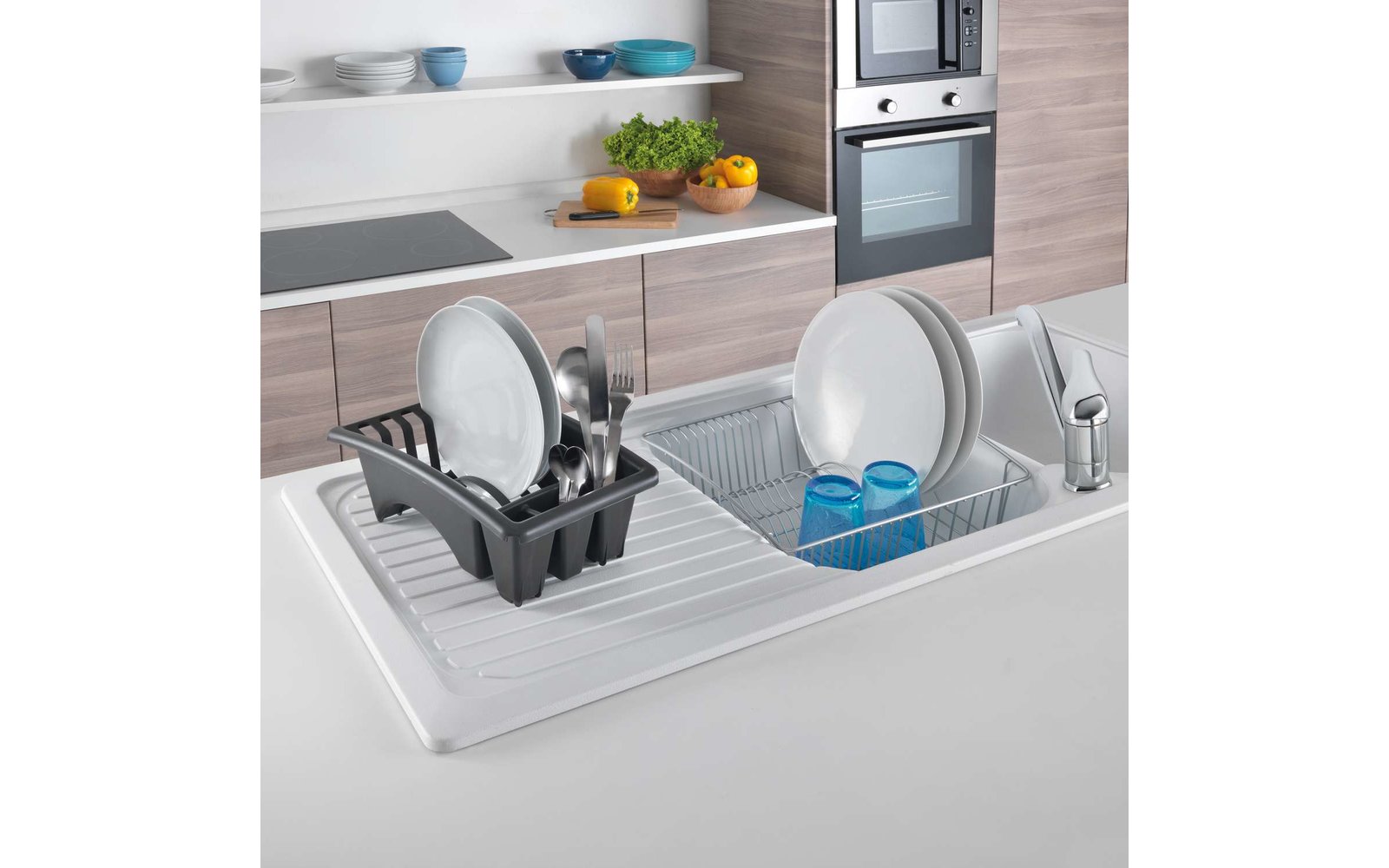 Metaltex AquaTex Spülkorb incl. Schale und Bestecksammler