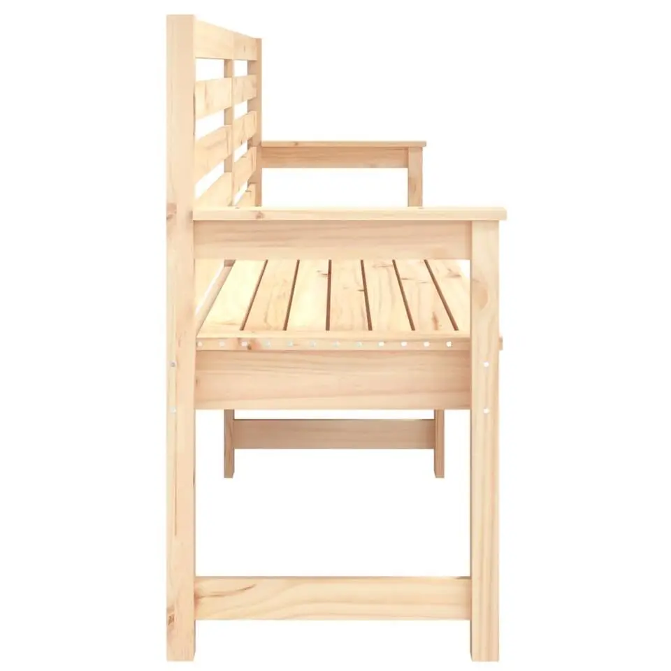 vidaXL - Tuinbank - Naturel - Massief grenenhout - 203.5x48x91.5 cm