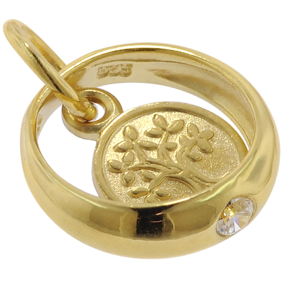 trendor Taufring mit Lebensbaum 333 Gold gold