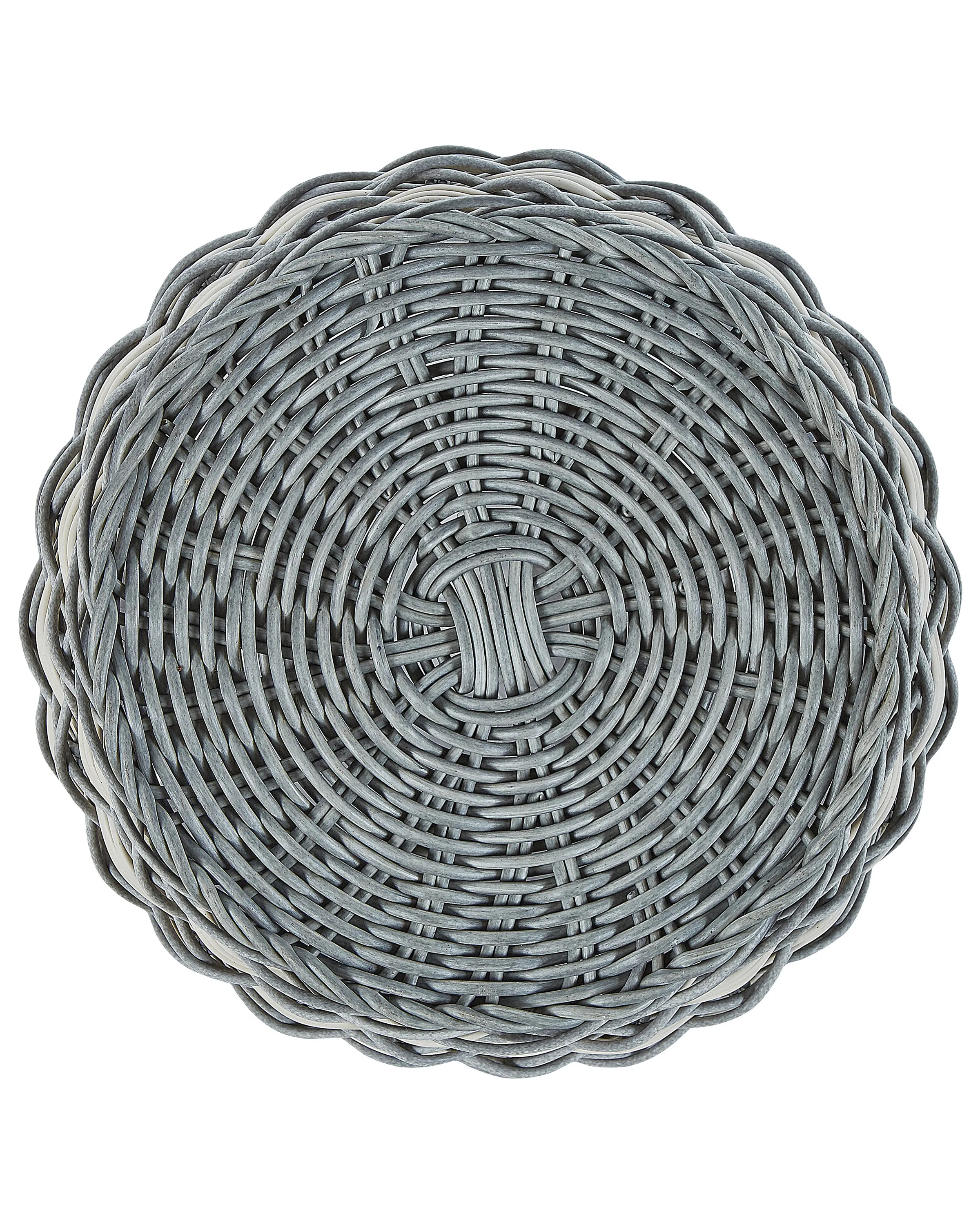 Set van 3 bloempotten GEFIRA PE rotan 31/39/49 cm Grijs