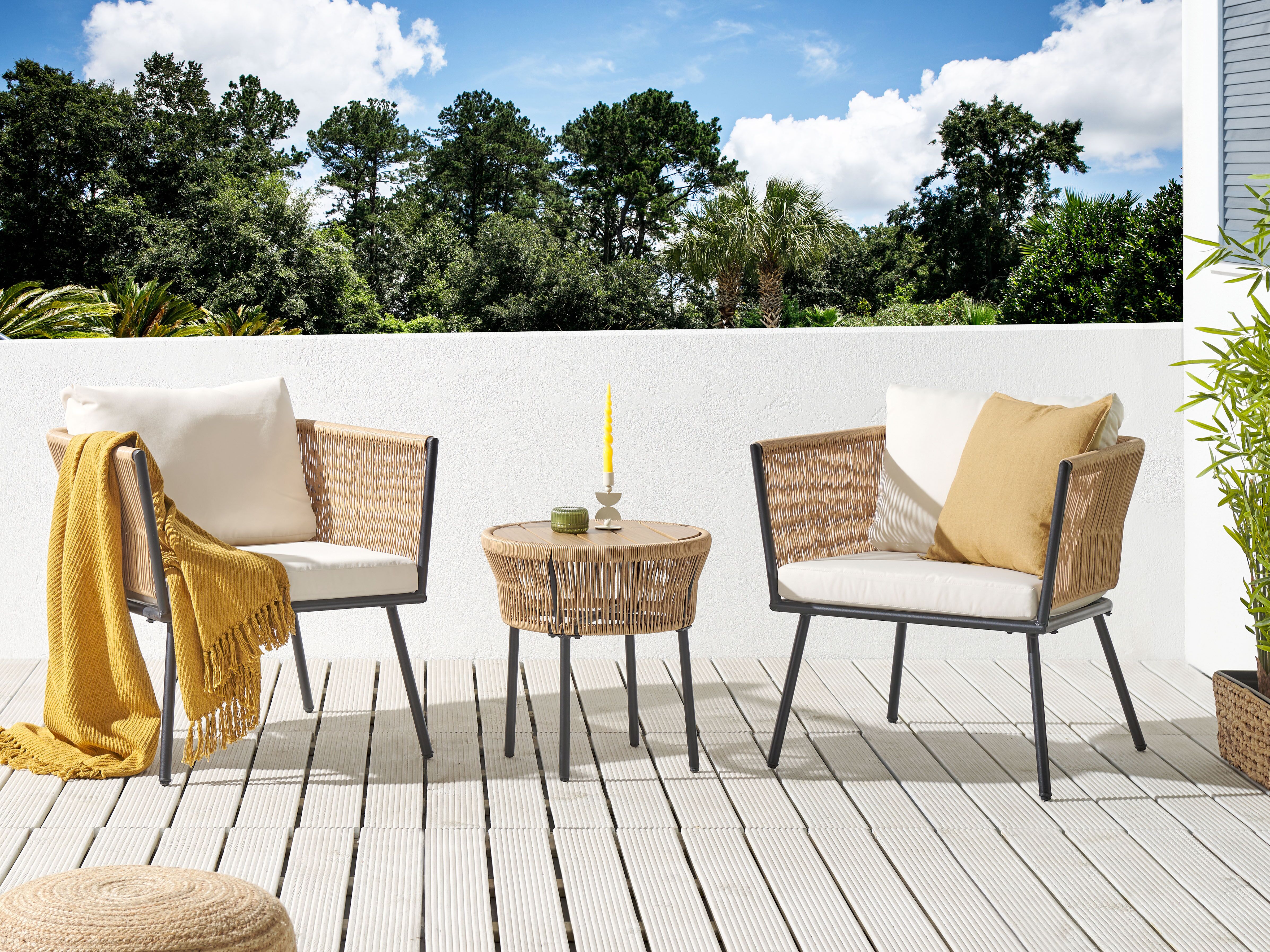 Set tuinkussenhoezen GARGANO Lichtbeige