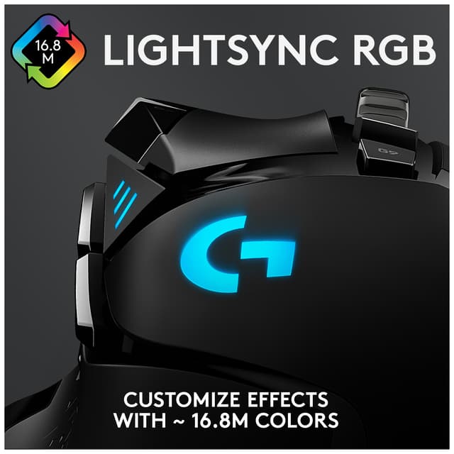 Logitech G502 Hero USB gaming mus (sort)