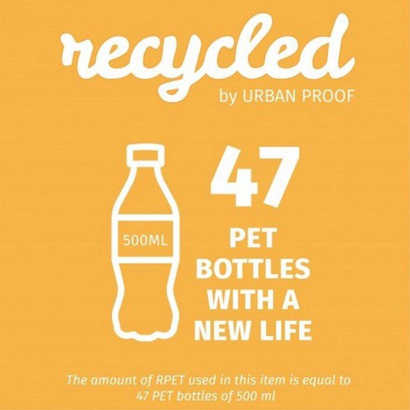 Urban Proof - Shopper - Zwart/Grijs - Gerecycled PET - Inhoud 20 Liter