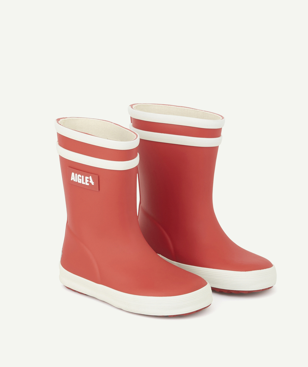 AIGLEBOTTES PREMIERS PAS BÉBÉ EN CAOUTCHOUC ROUGE BABYFLAC