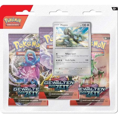 Pokemon Karmesin & Purpur - Gewalten der Zeit 3er-Pack Blister, 1 Stück, 2-fach sortiert