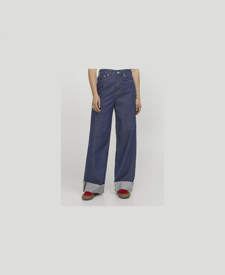 JJXX JXTOKYO WIDE FOLD HW JEANS R6055 DN Dark blue denim