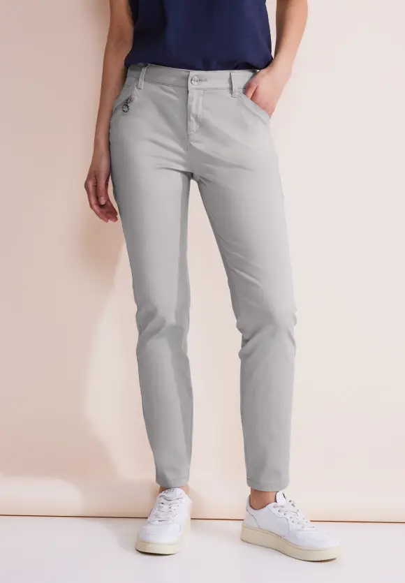 Casual Fit Hose - chalk grey