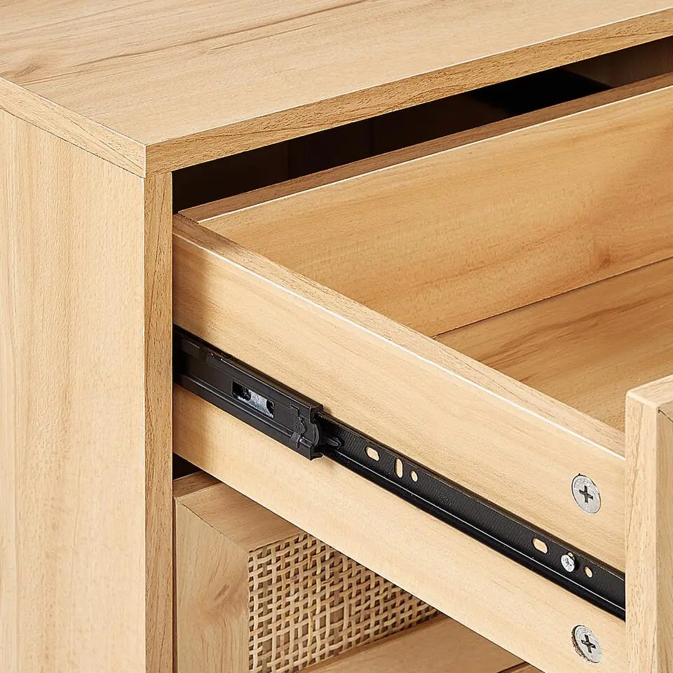 PEROTE - TV-meubel - Lichte houtkleur - Rotan