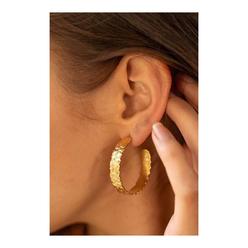 Boucles d'oreilles en acier dorées