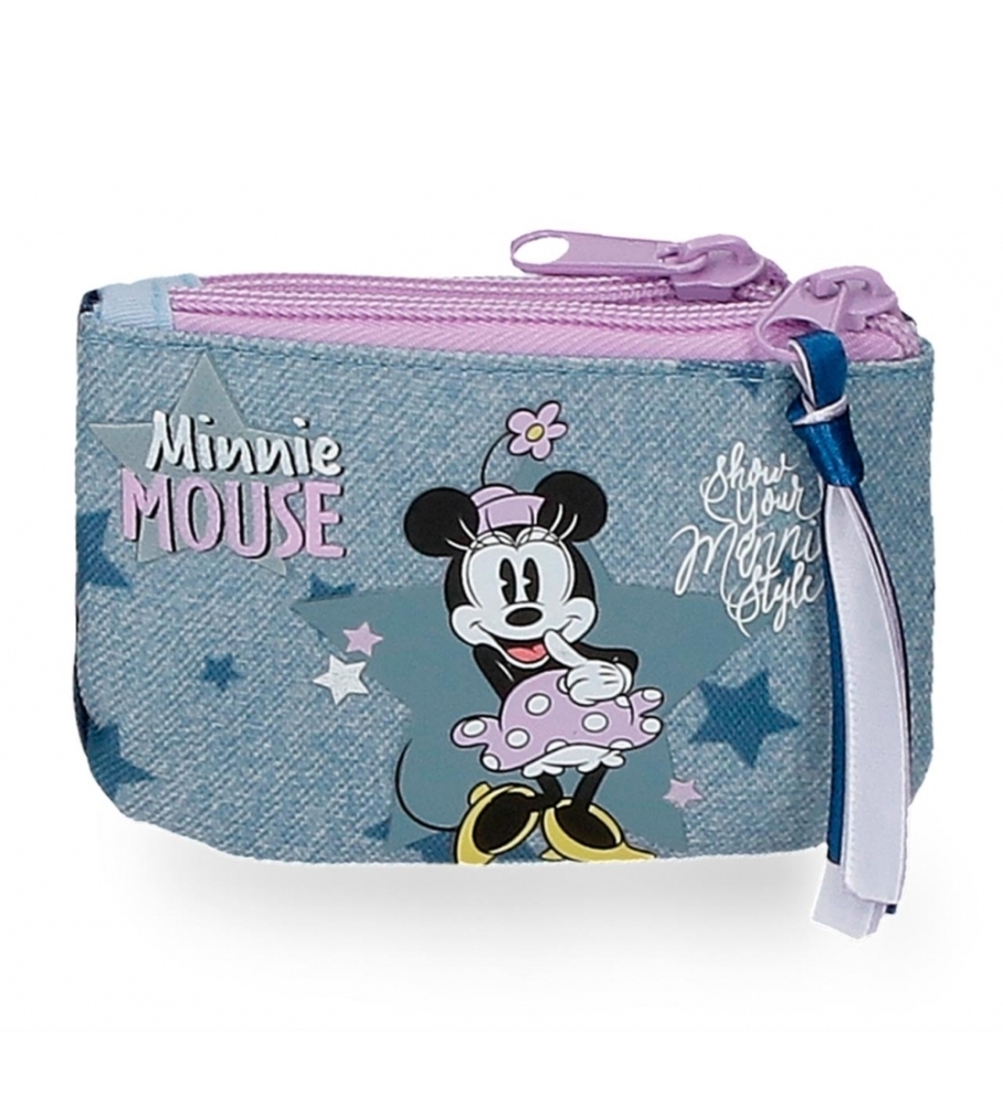 Disney Monedero Minnie Style azul -11,5x8x2,5cm-
