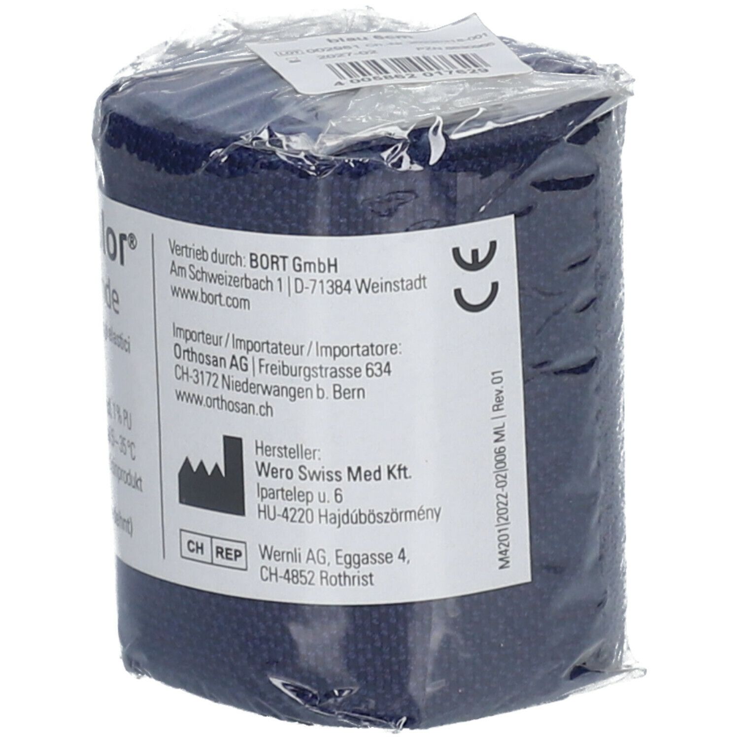 BORT StabiloColor® Binde 6 cm blau