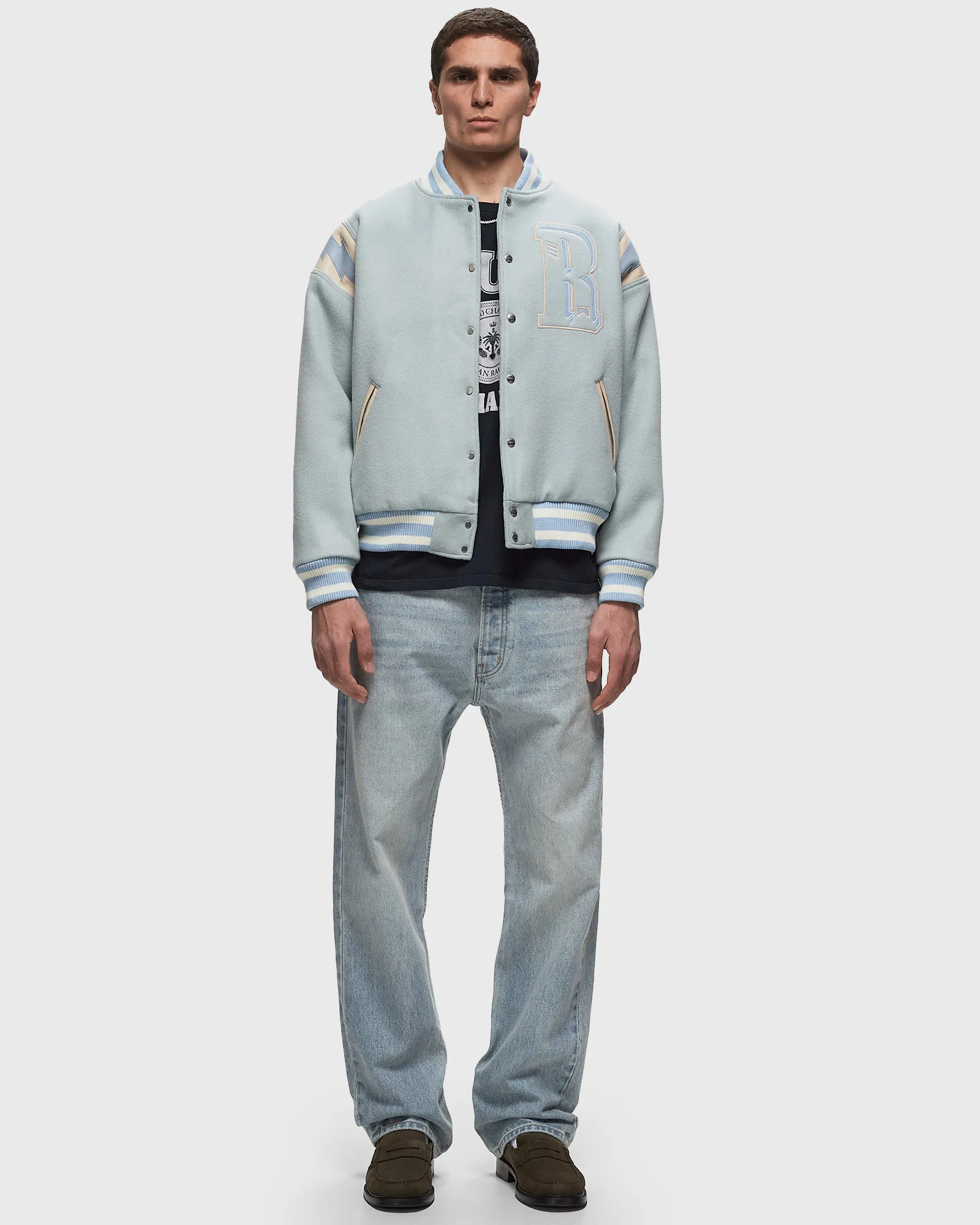 Rhude MINT WOOL LIGHTING VARSITY