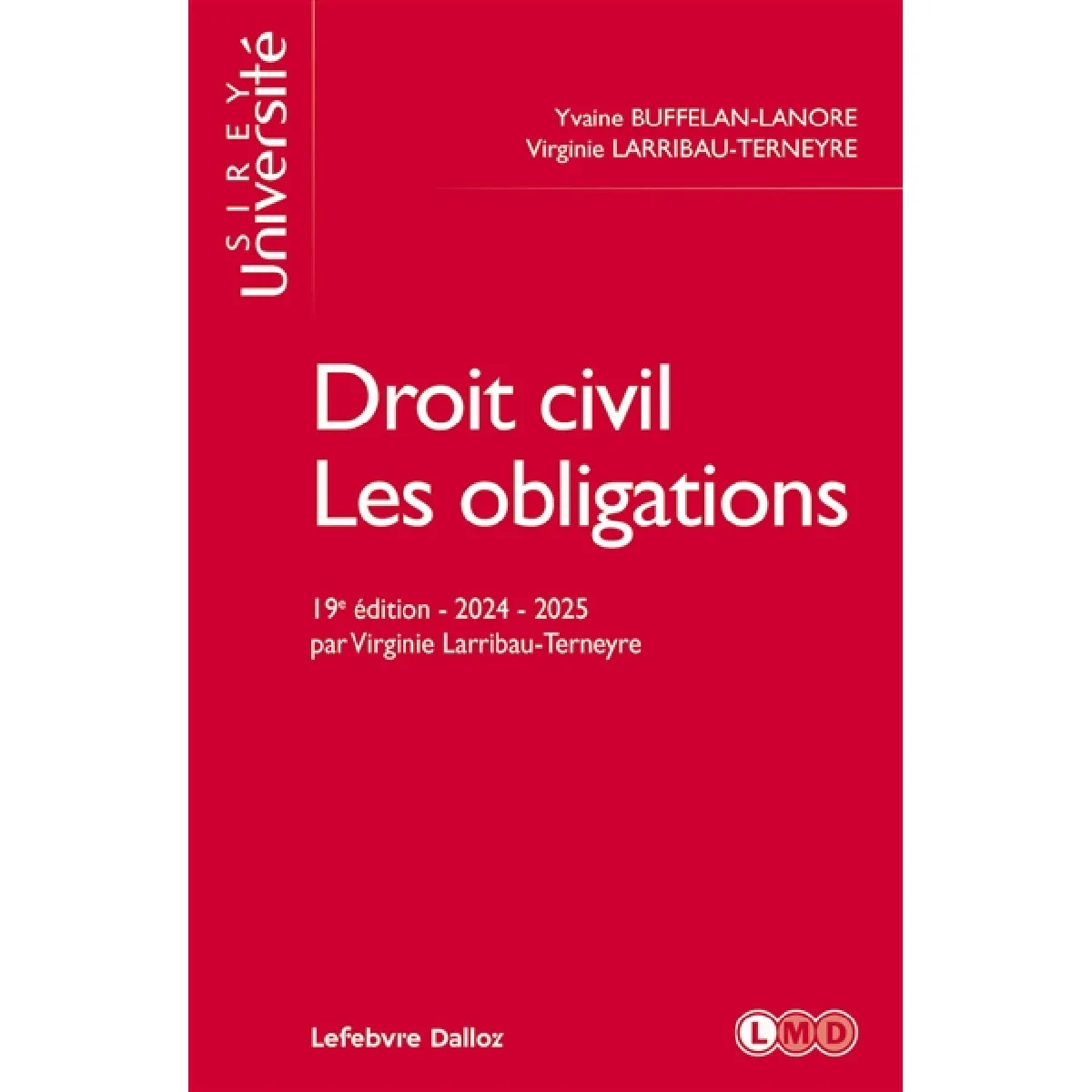 Droit civil : les obligations : 2024-2025