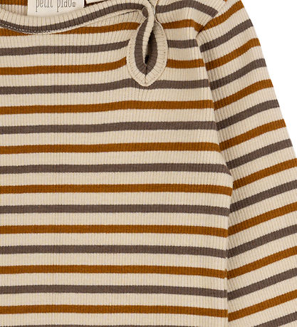 Petit Piao Body l/æ - Rib - Modal - Chocolate Brown/Golden Sun/D