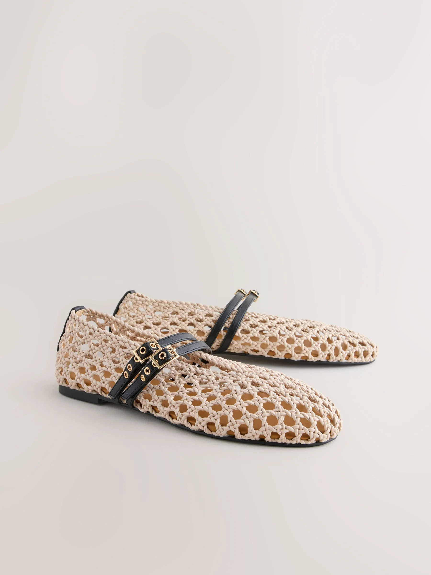 Natuurlijk - Forever Comfort® Mary Jane-schoenen met ronde neus en dubbele bandjes