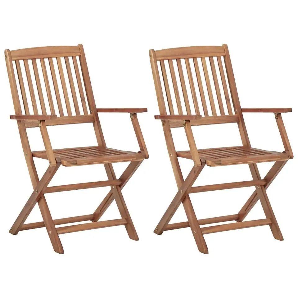 vidaXL - Tuinstoel - Bruin - Hout - 2 stuks