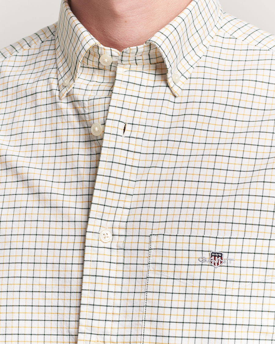 GANT Regular Fit Classic Checked Oxford Shirt Forest Green