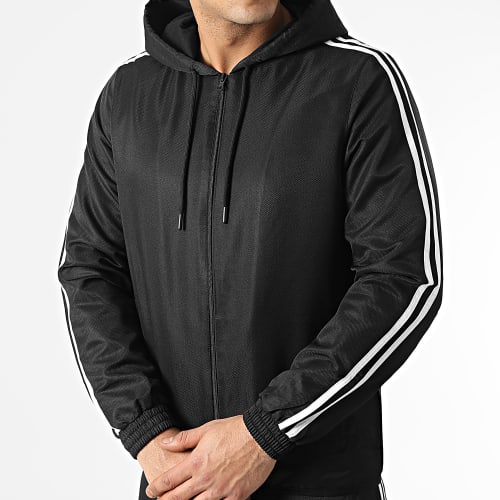 Ensemble De Survêtement Avec Bandes 0043 Noir