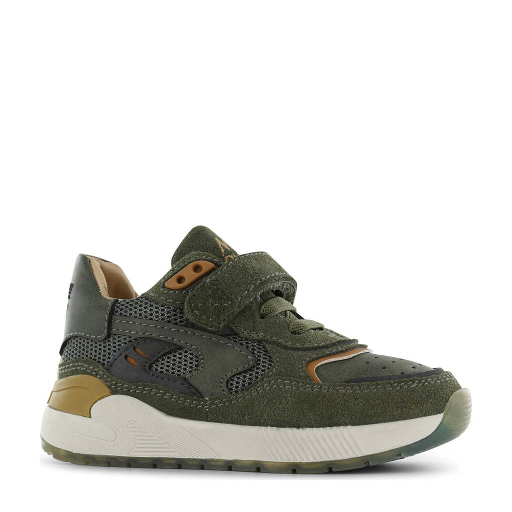 Shoesme leren sneakers donkergroen