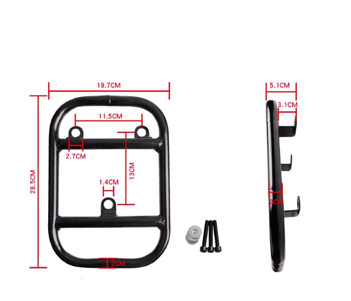 Support de Top Case pour NIU U1 - Version Courte