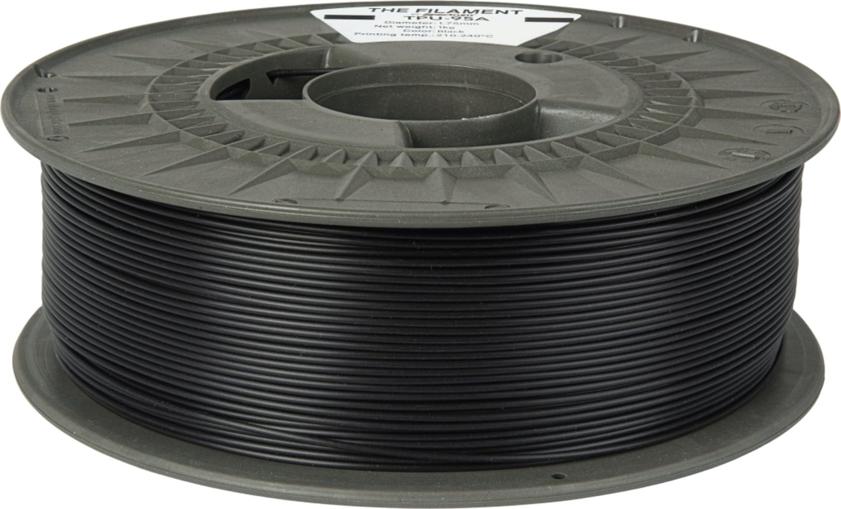 The Filament  TPU-95A Black, 1,75 mm / 1000 g    TPU mit Shore-Härte 95A für funktionale Anwendungen in Black