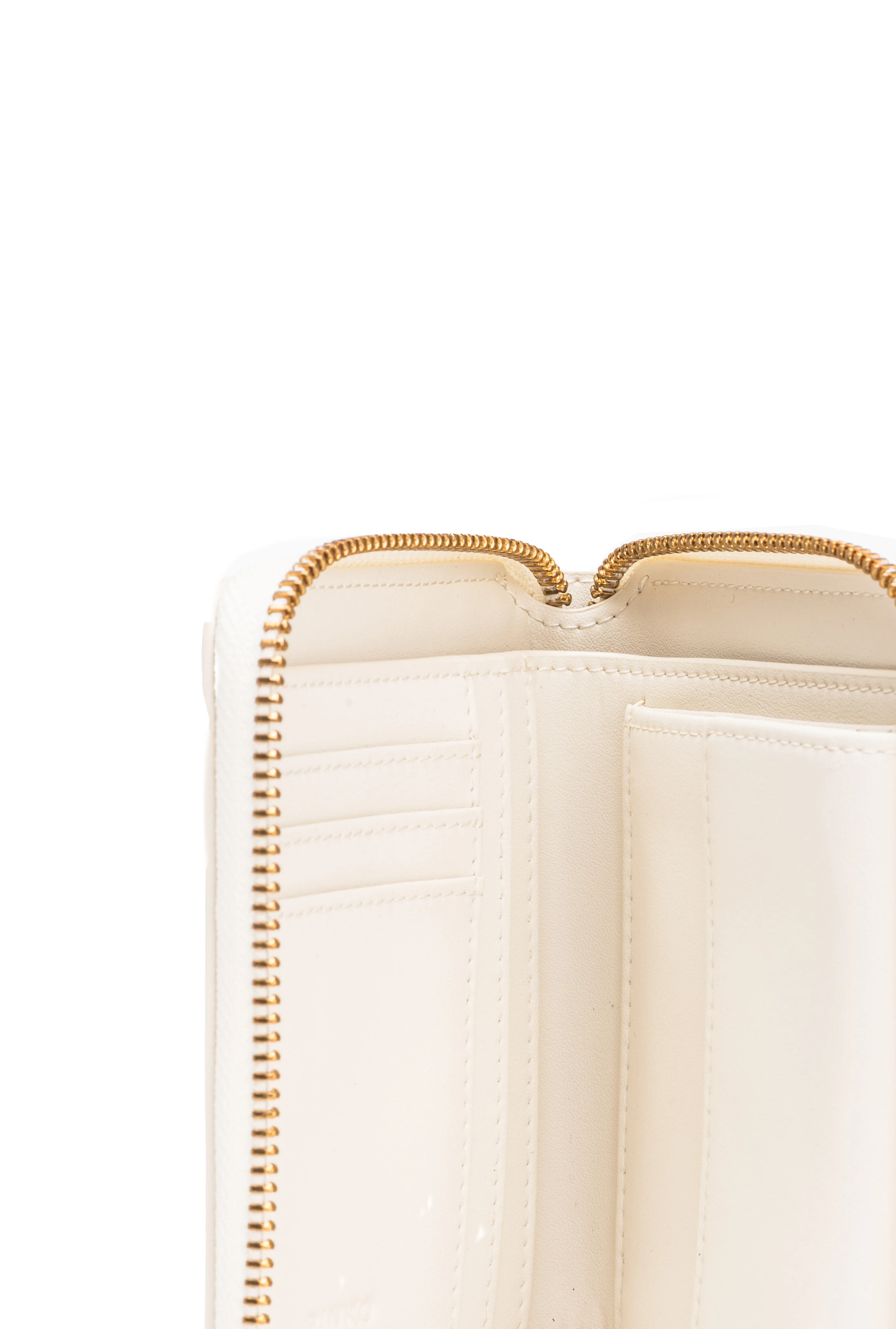 CARRÉ - Portefeuille carré à contour zippé | Blanc