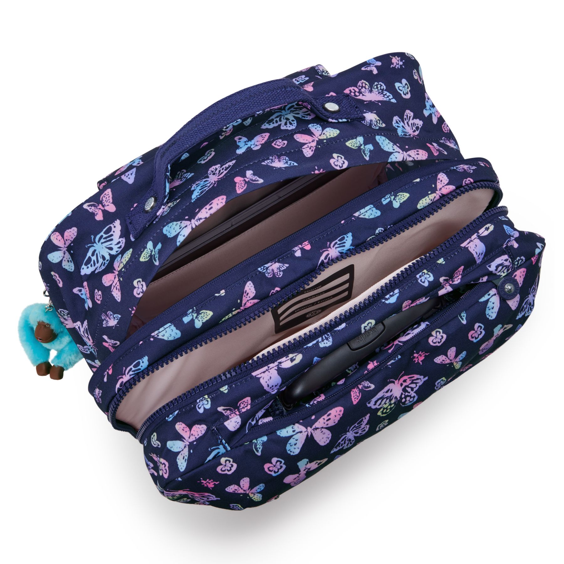 GIORNO Grand sac à dos à roulettes avec compartiment pour ordinateur - Butterfly Fun