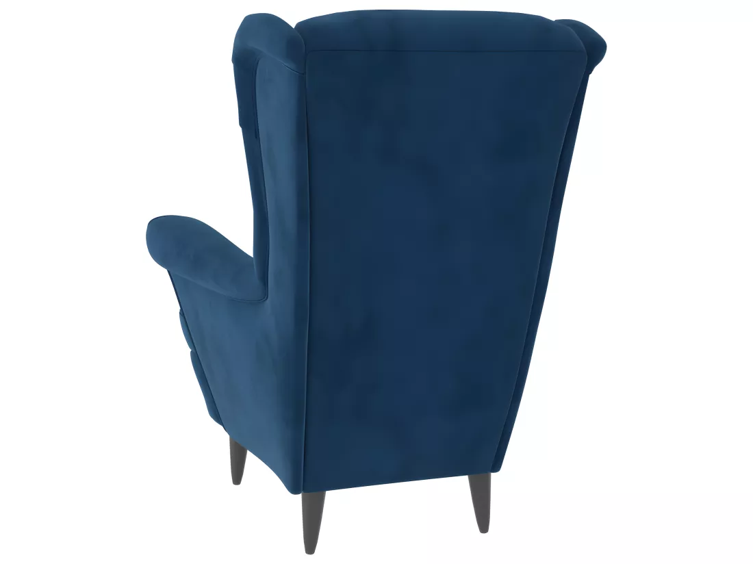 Fauteuil bleu velours