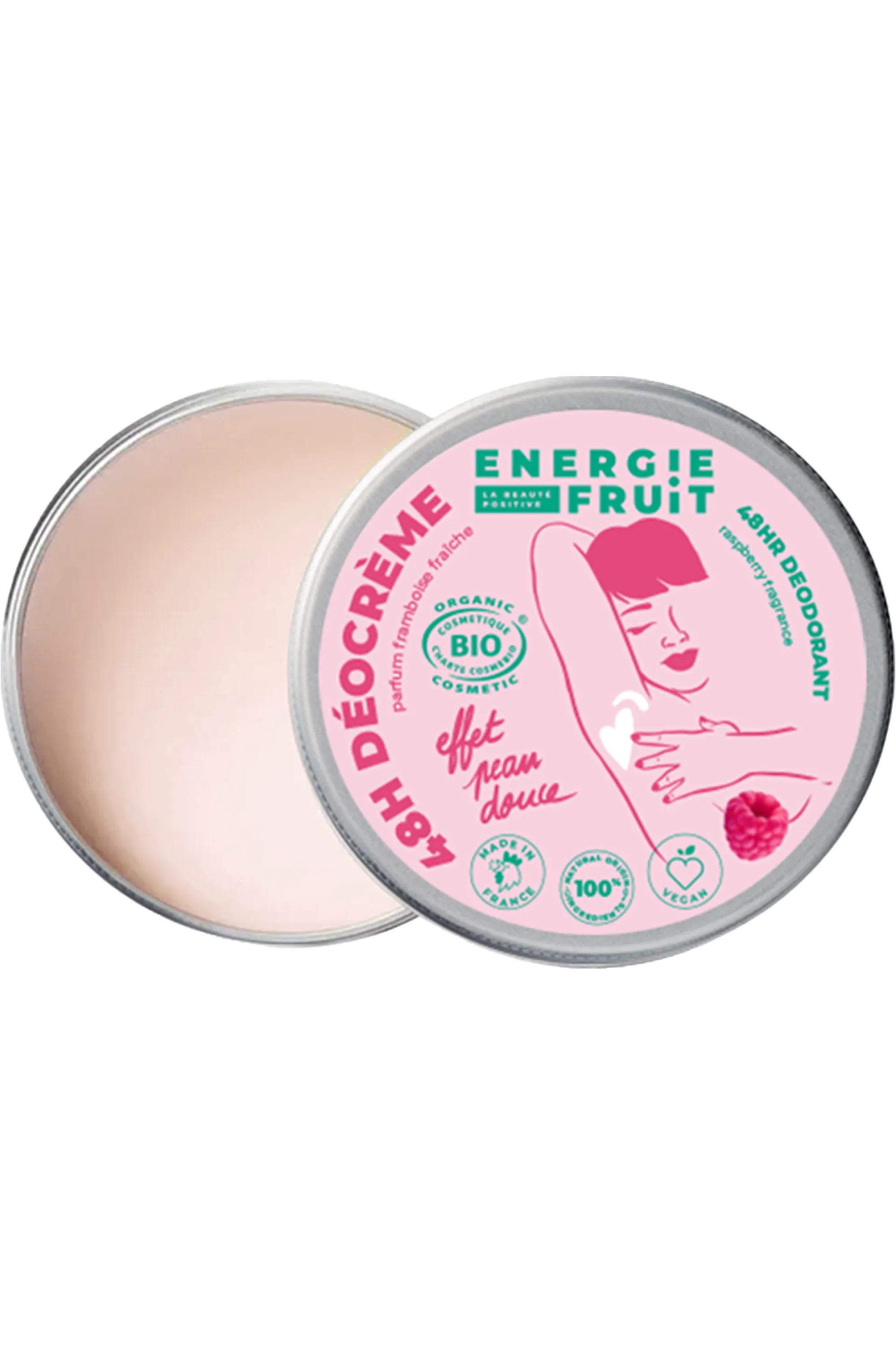 Energie Fruit Déodorant crème framboise certifié bio-45 g