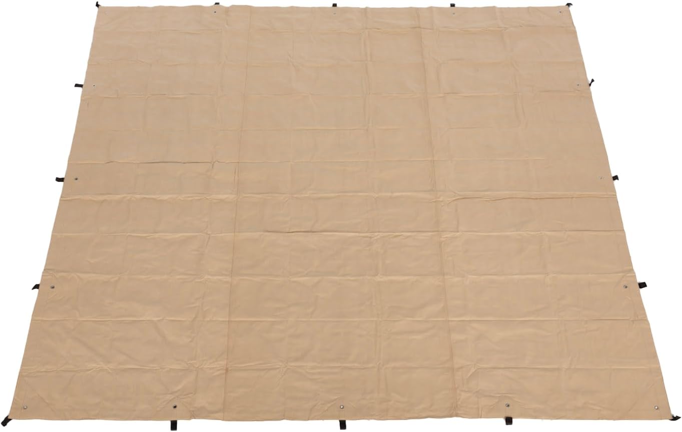 All Purpose Canvas Sonnensegel Quadratisch 3x3m Wasserdicht Mit Ösen - Segeltuch Wasserdichter Sonnenschutz Terrassenüberdachung Ohne Bohren - Regenschutz Terrasse, Garten, Shade Tarp