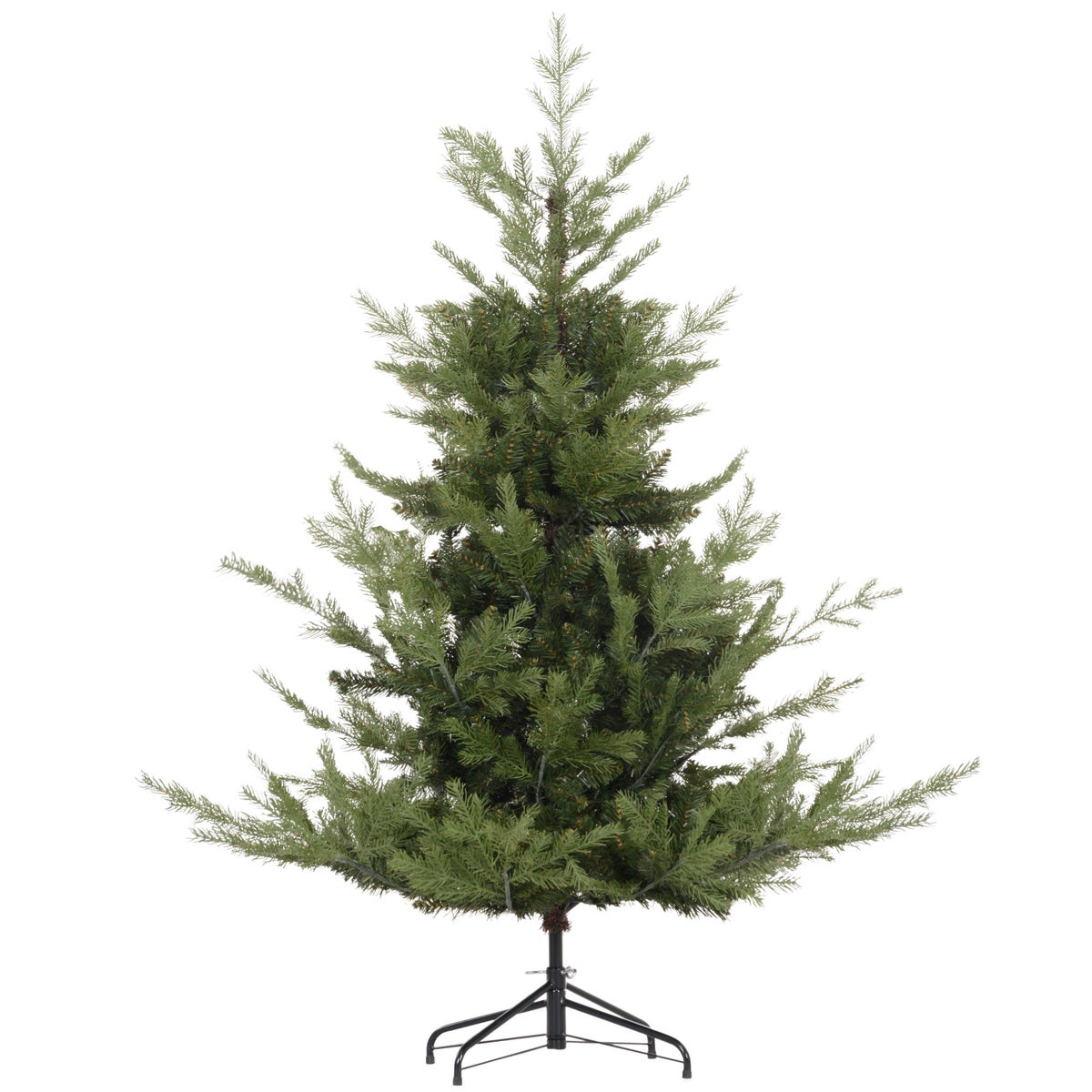 HOMCOM 180 cm Kunstkerstboom, Levensecht, Dichte Takken, Kerstboom met 1942 Takpunten, Realistische Look voor Kerstvieringen, Groen