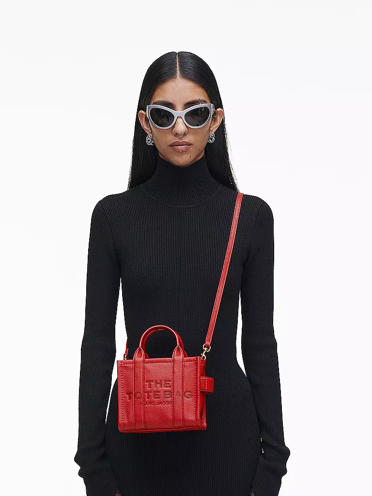 MARC JACOBS Ledertasche - Tote Bag THE MINI TOTE rot