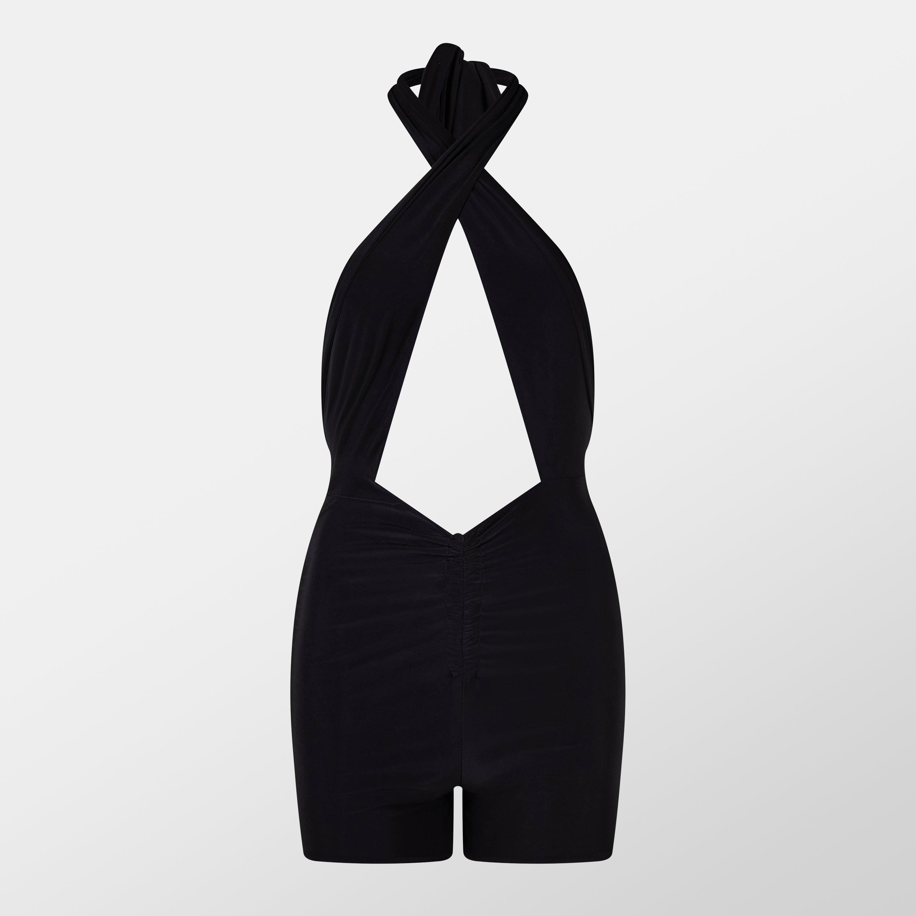 Missy Empire ME Double Layer Slinky Cross Over Cut Out Playsuit