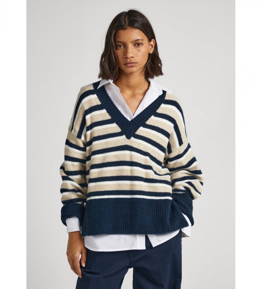 Suéter Debbie azul-marinho da Pepe Jeans