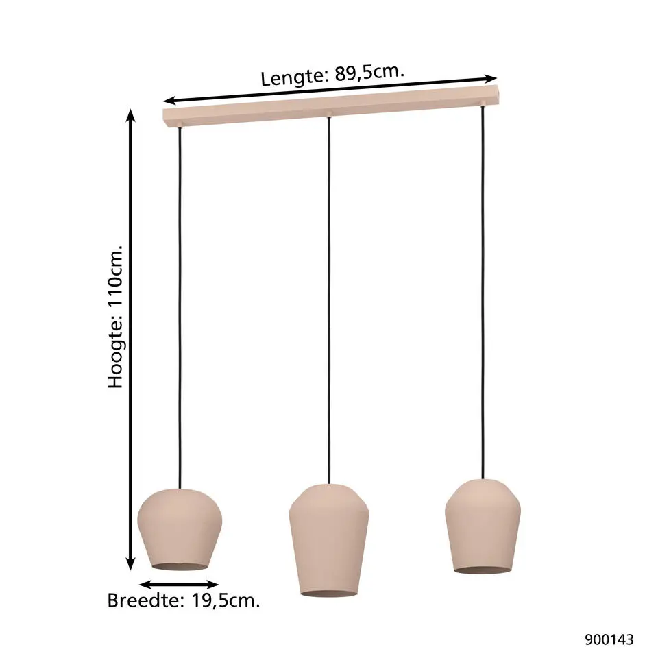 EGLO Cambaito Hanglamp - E27 - 89,5 cm - Zand